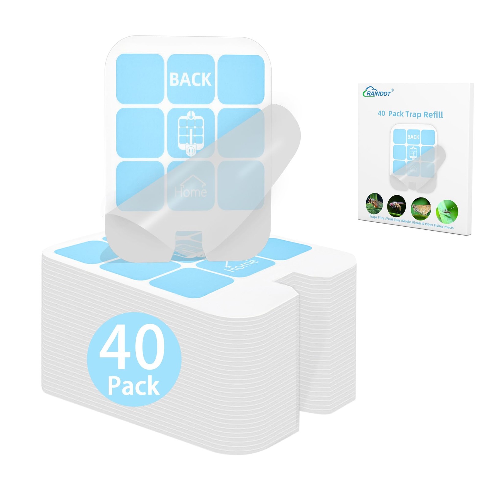 40 Pack Fly Trap Refill Compatilble with Safer Home Fly Trap Refill Flying In…