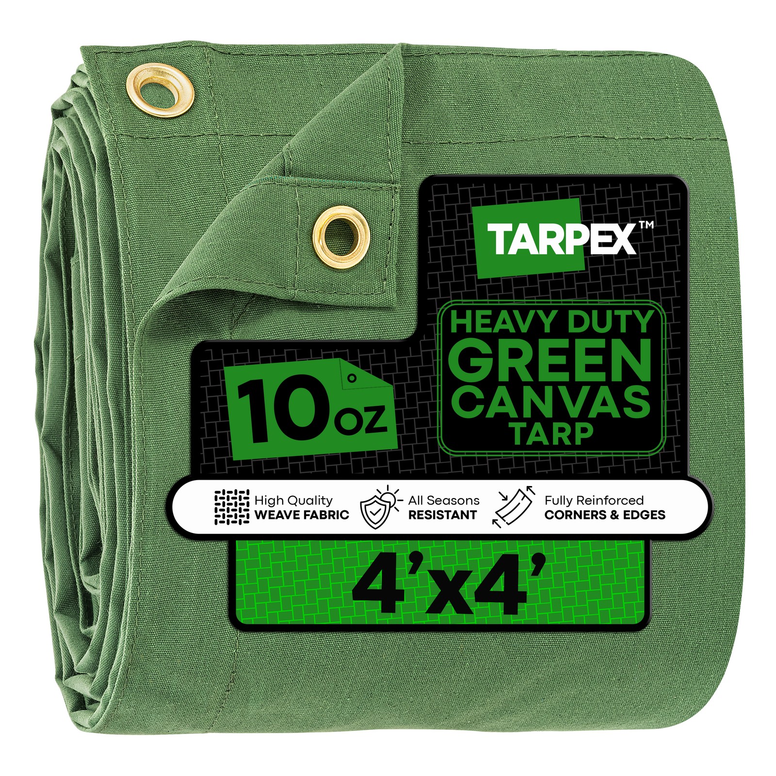 TARPEX – Green Canvas Tarps 10oz