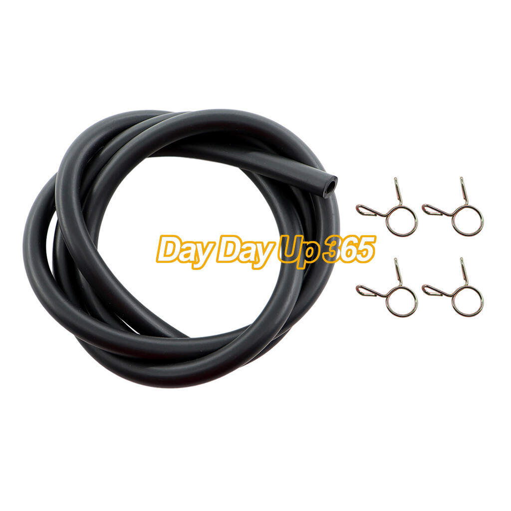 3 feet 1/4″ ID x 3/8″ OD Fuel Line Gas Hose Tubing 1/4 INCH ID + 4 Spring Clamp