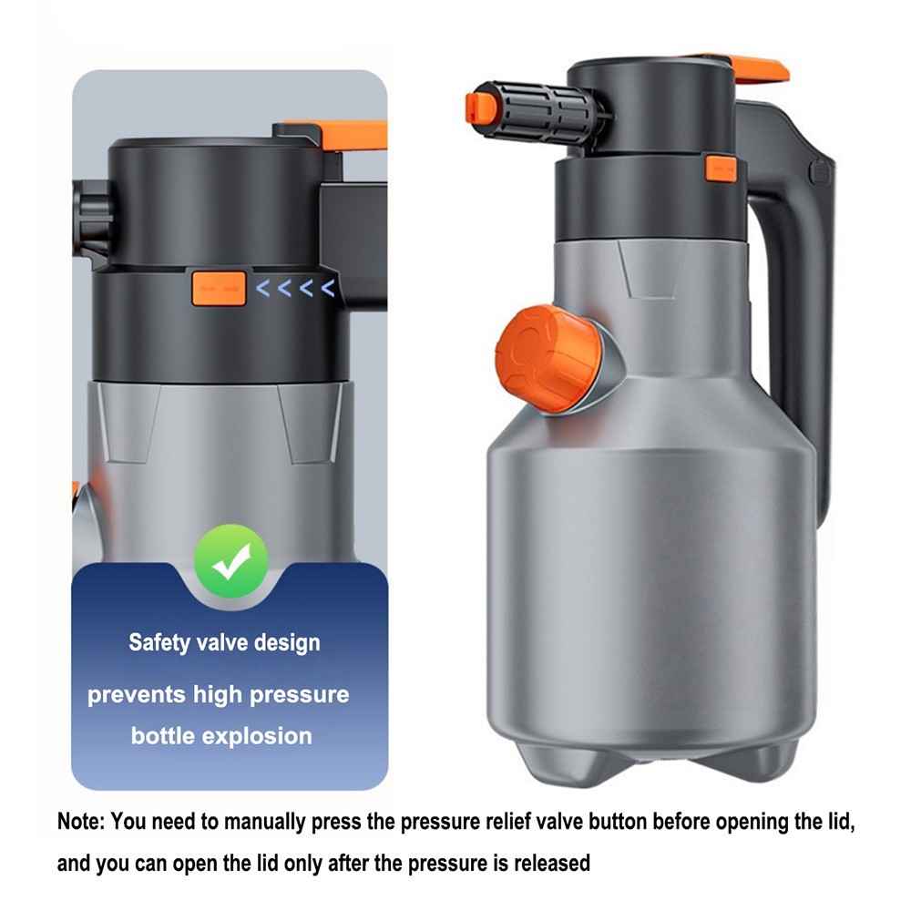 Electric Foam Sprayers 2L Pressurized Rechargeable Home Garden Car Wash Cleaning