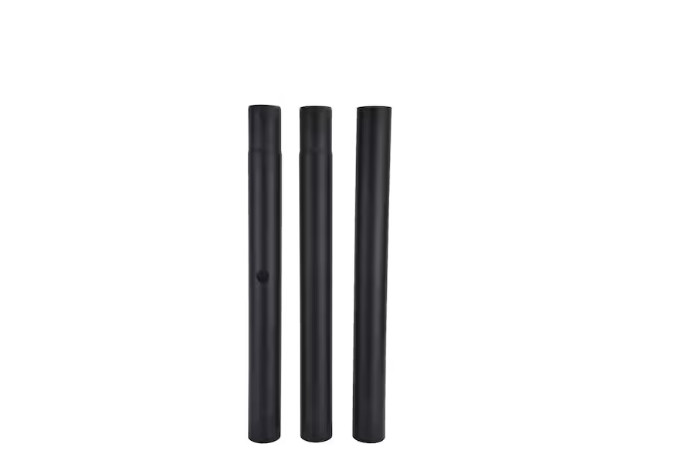 LUTEC 80 in. Black Outdoor Direct Burial Aluminum Lamp Post
