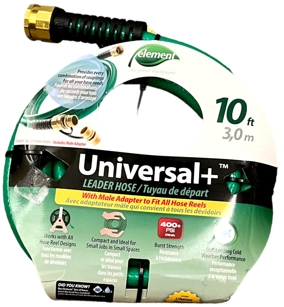 Element Universal Leader Hose 1/2″ x 10ft Green CELUN12010 New
