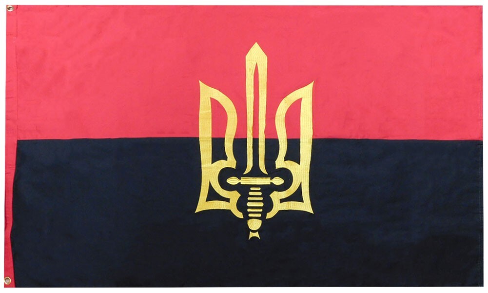 Ukraine Resistance Red Black 3×5 3’x5′ Premium Quality 100% Cotton Flag 2 Clips