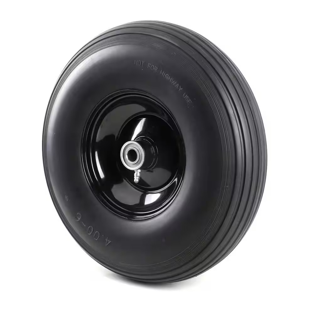 13 In. Replacement Flat Free Universal Wheelbarrow Tire