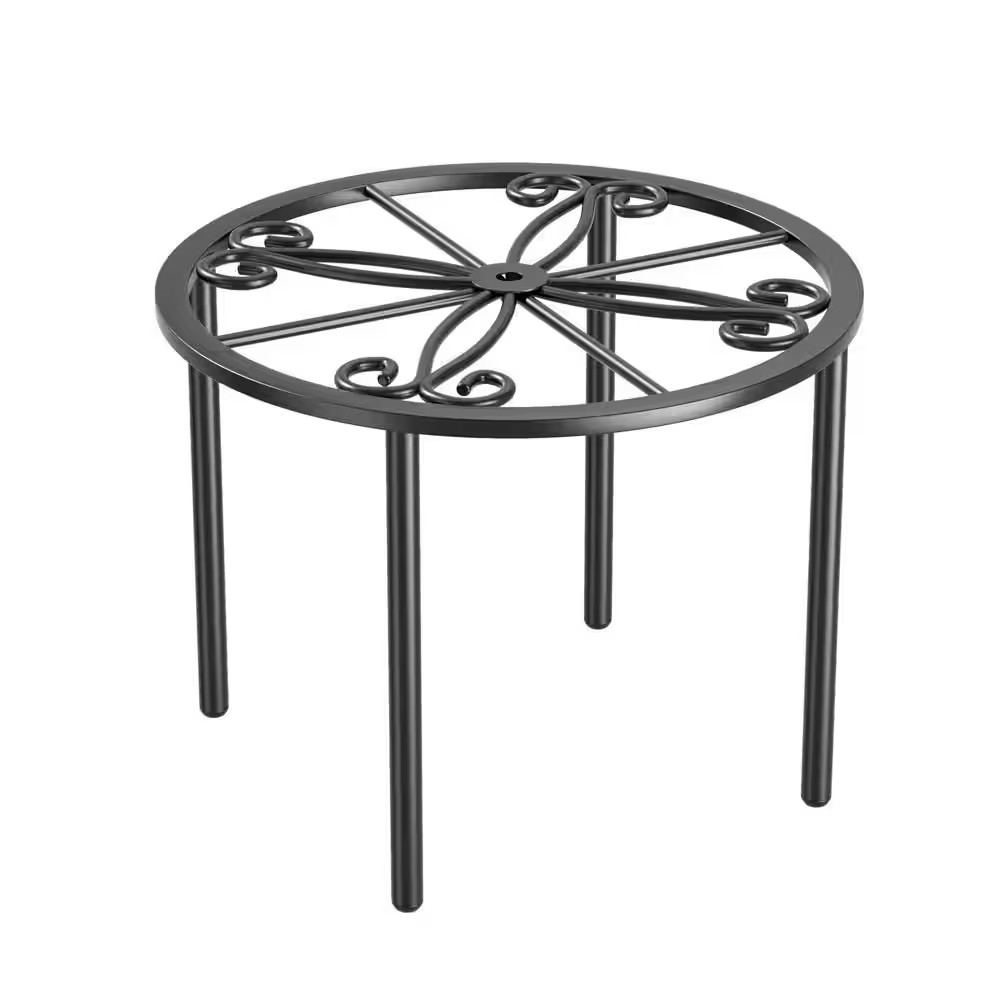 Metal Plant Stand (7.87 In. H) Flower Pot Rack for Indoor Outdoor Courtyard and