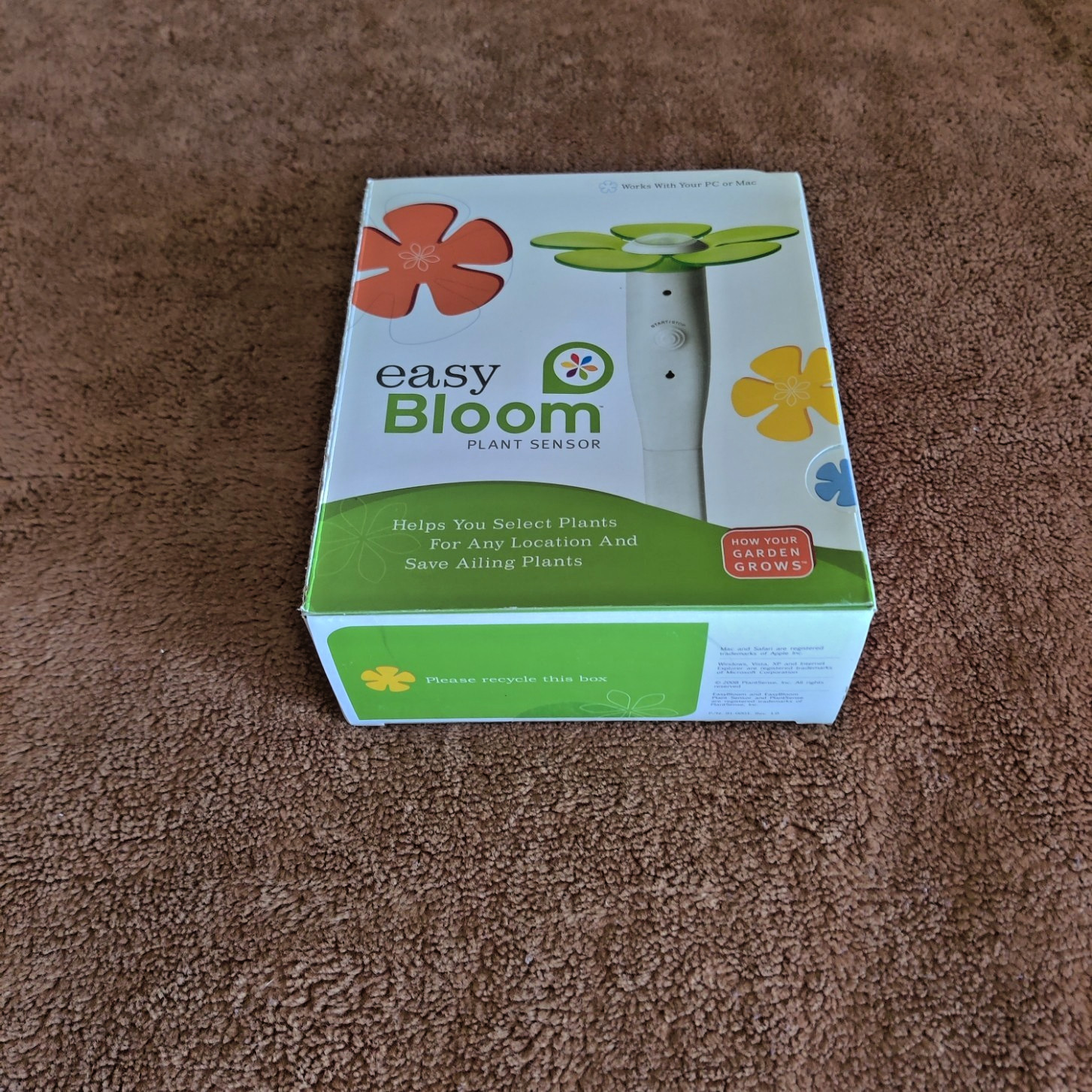 NEW Easy Bloom Plant Sensor Measures pH, Sunlight, Temperature PC or Mac EASY Us