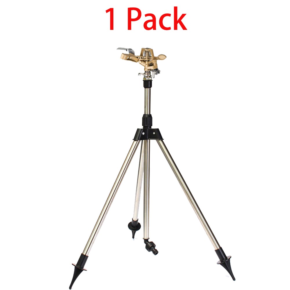 Impact Sprinkler on Tripod Base Large Area Water Sprinkler for Lawn Yard Garden