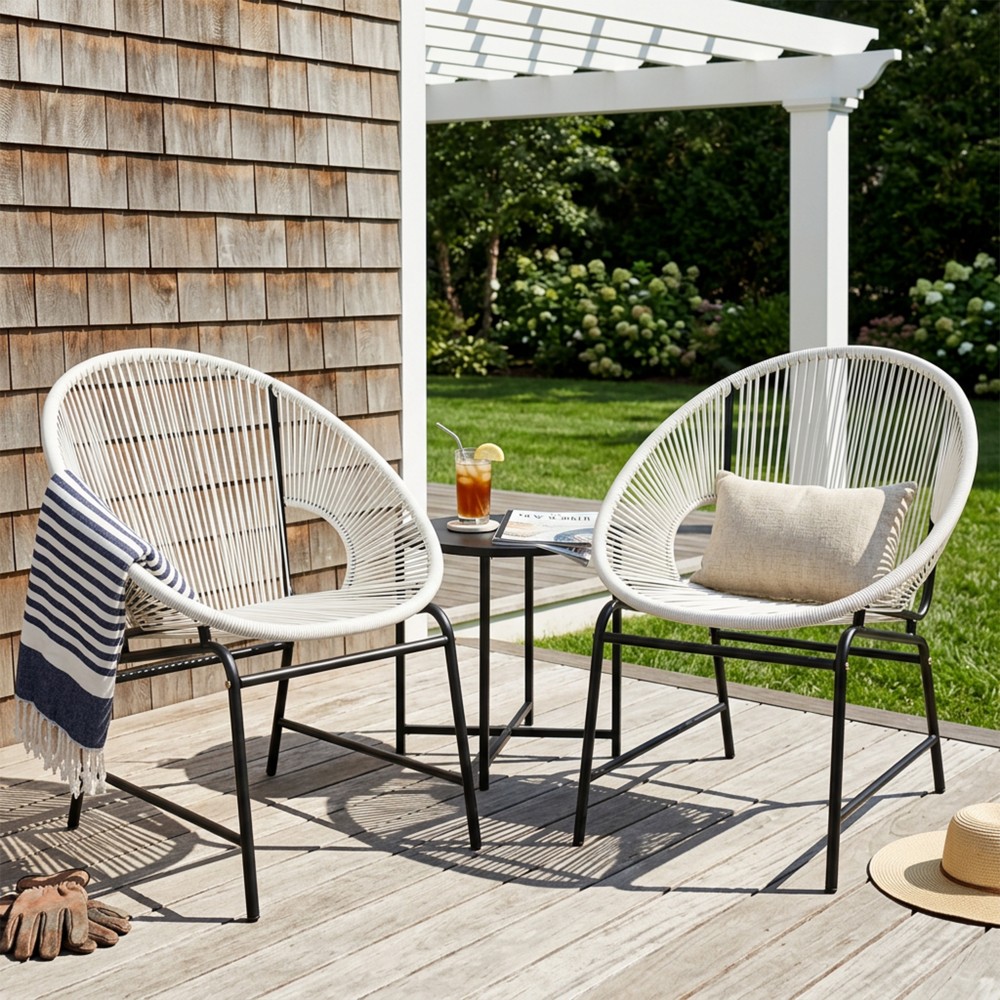 Wicker Love Seat Outdoor Patio Furniture Green Rattan Iron Frame