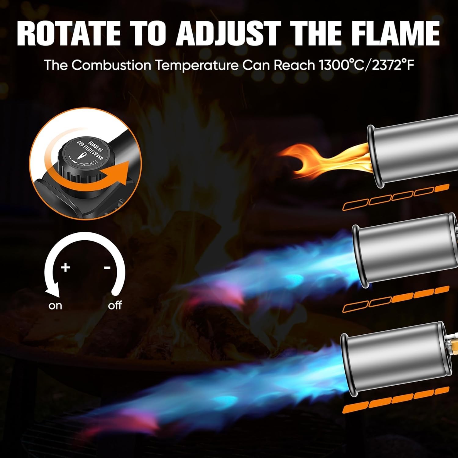 Suniqfyre Propane Torch Weed Burner, CSA Certified Black and Silver