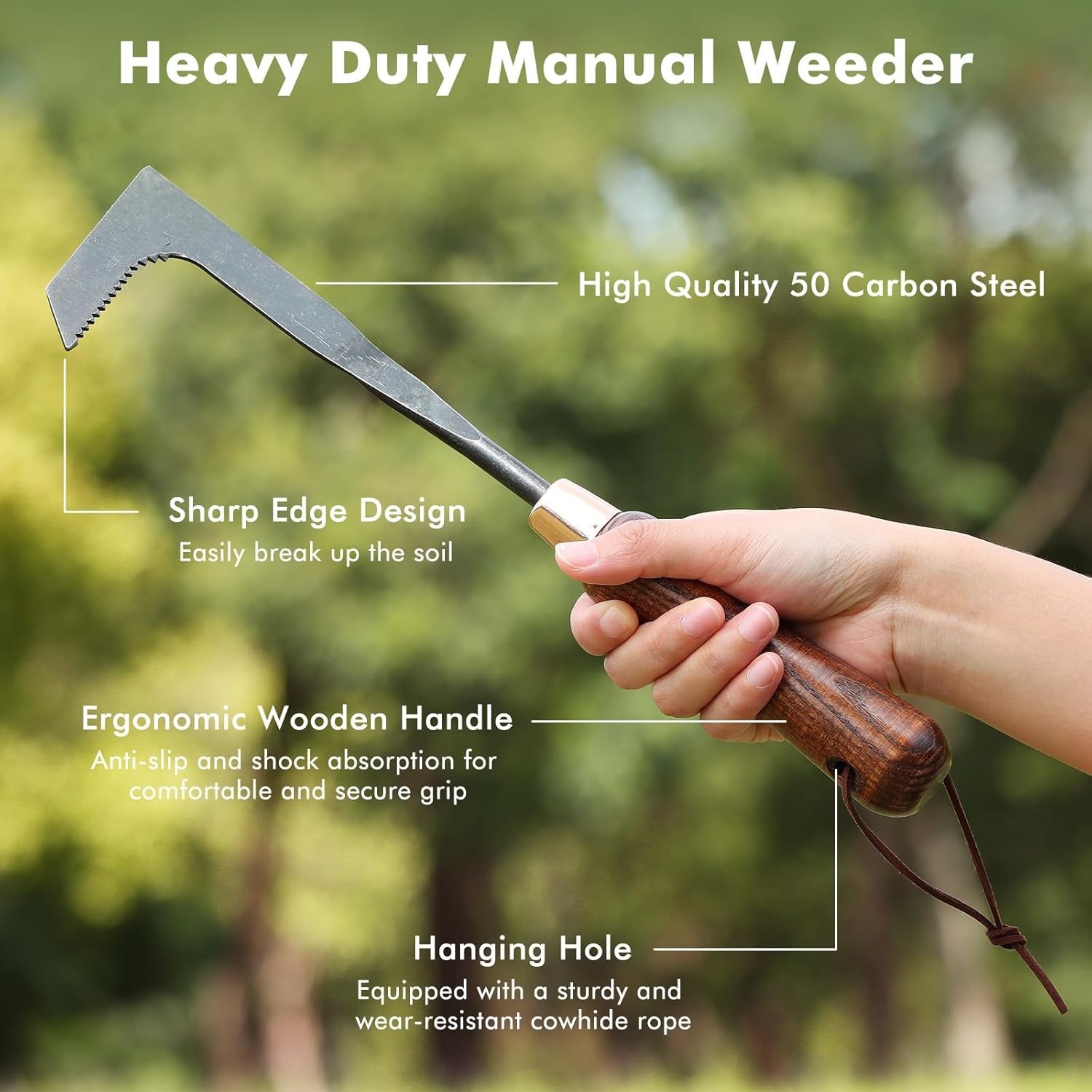 Heavy Duty Crack Weeder Tool Crevice Weeding Tool for Garden Lawns