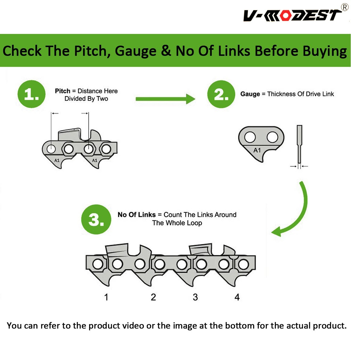 1-5PACK 14″ Chainsaw Chain Blade For Oregon S52 CS250 etc 3/8″LP .050″ 52DL