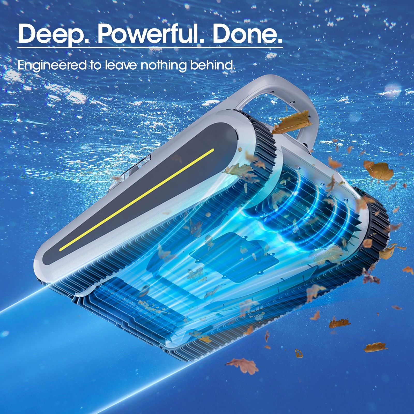 Seauto SAT30 Cordless Robotic Pool Cleaner 3H Wall Cleaning App Support-Gray