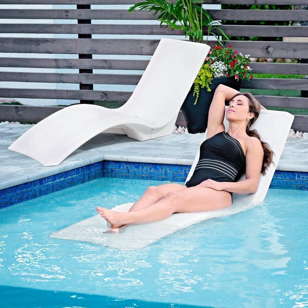 Pool Lounger Chair Weight Sand Cavity In-Water Ergonomic Weather-Resistant