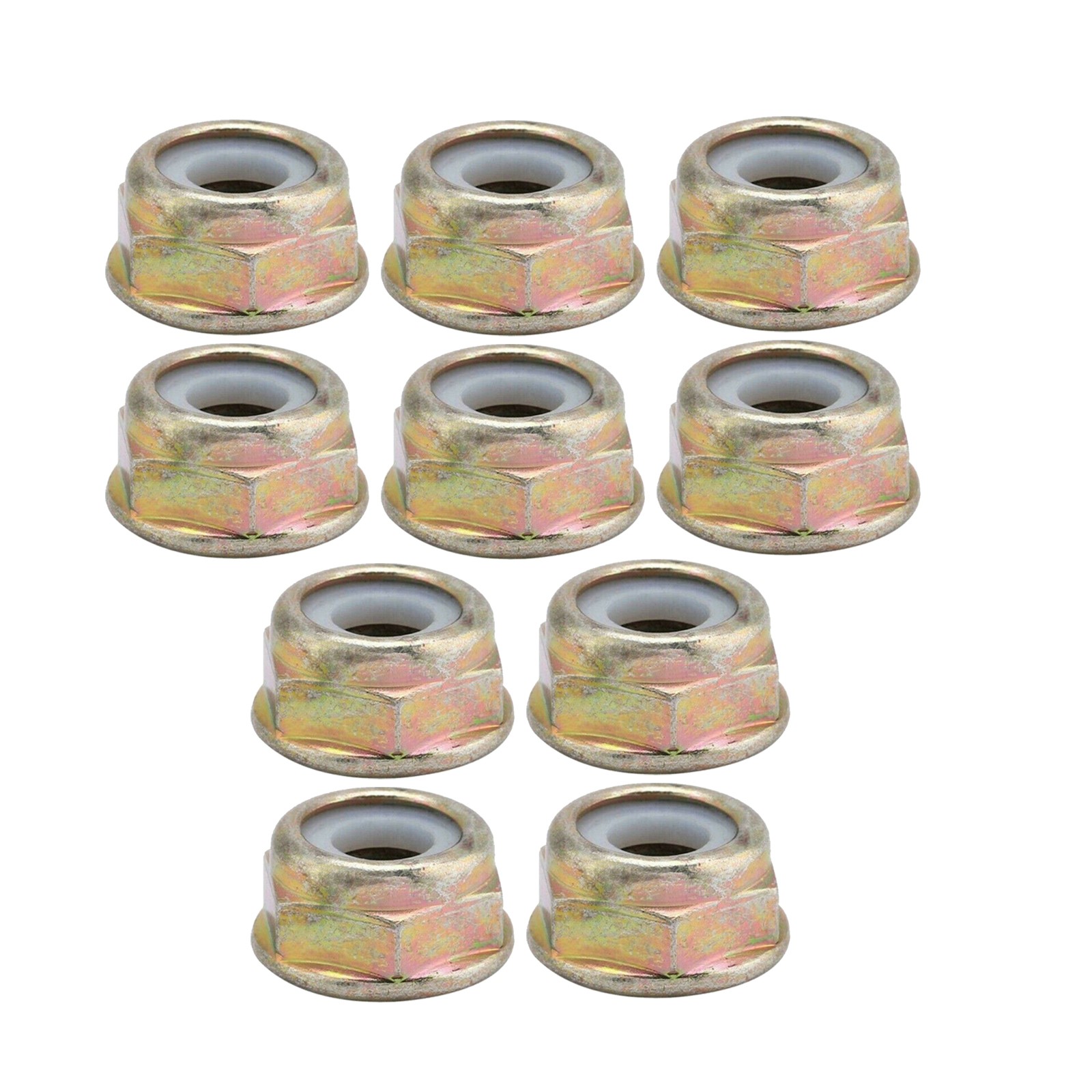 10Pcs Univesal Metal M10 x 1.25 LH Thread Blade Nuts Kit For Trimmer Mower c
