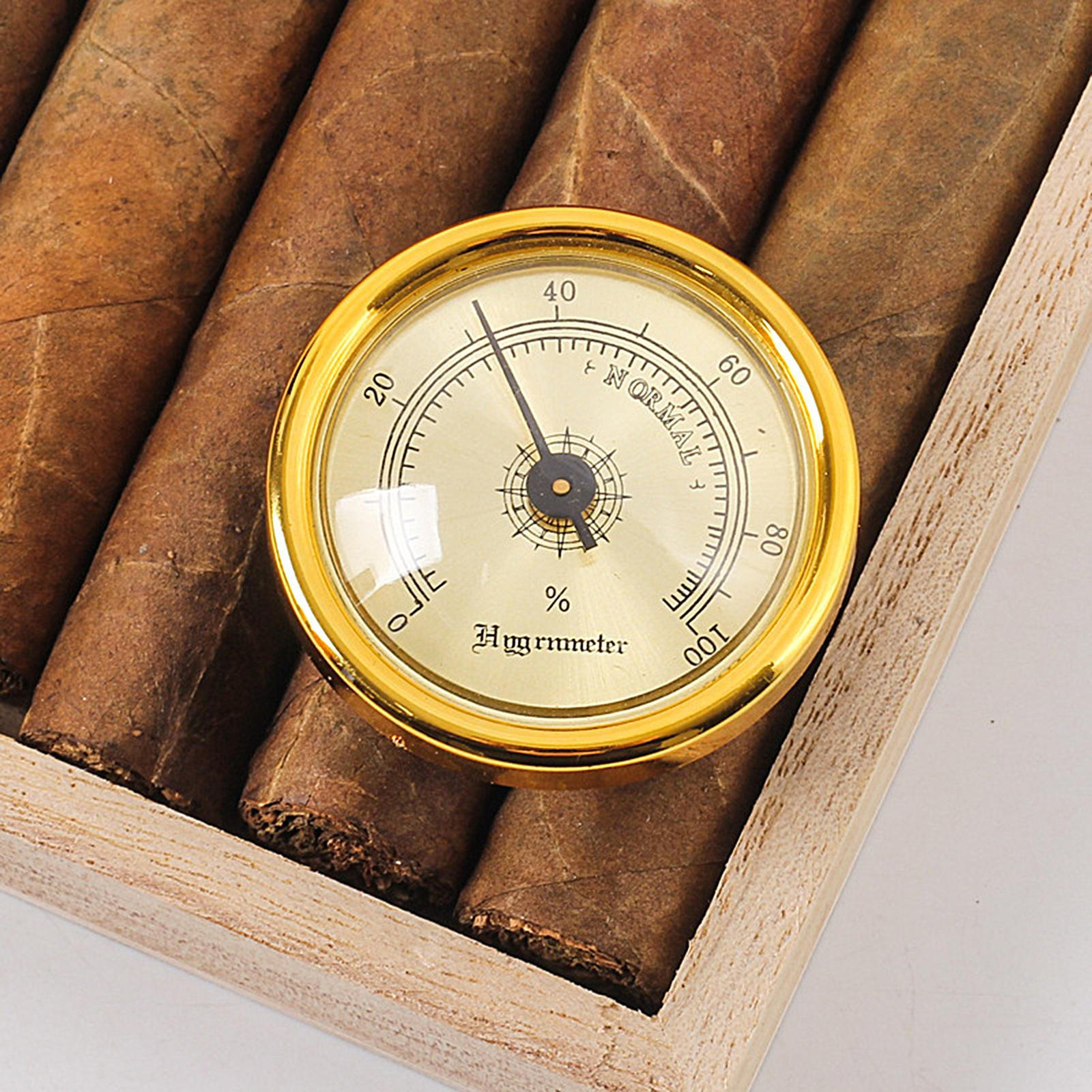 Brass Analog Hygrometer Hygrometer Humidity Gauge Analog Humidor Hygrometer