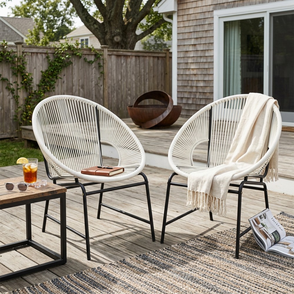 Wicker Love Seat Outdoor Patio Furniture Green Rattan Iron Frame