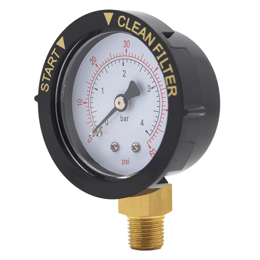 98209800 High Flow Manual Air Relief Valve w/ Gauge Fit for Pentair Pool Filters