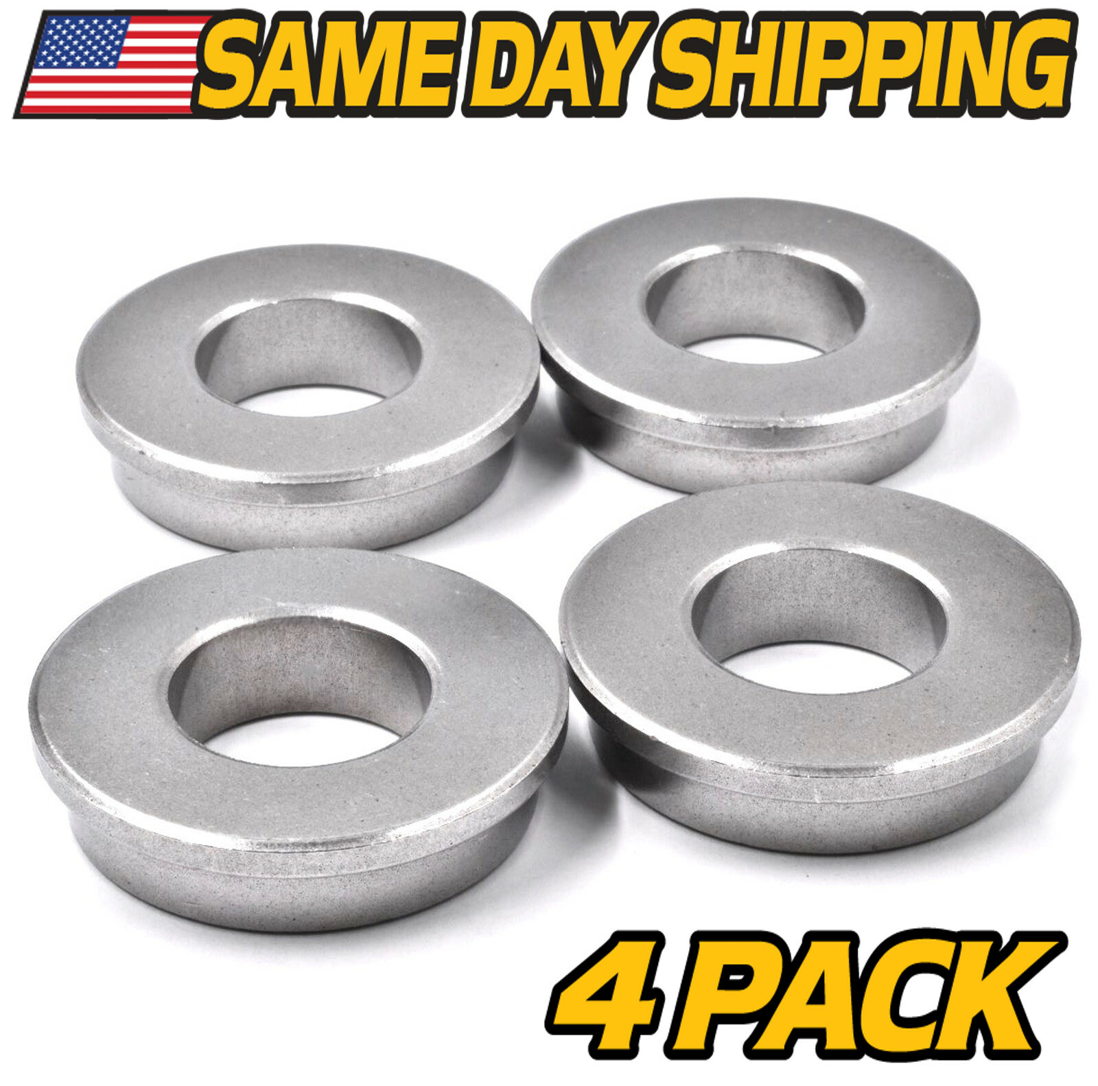 (4 Pack) Front Wheel Bearing Retainer fits Husqvarna 539102484 Flange Bushing