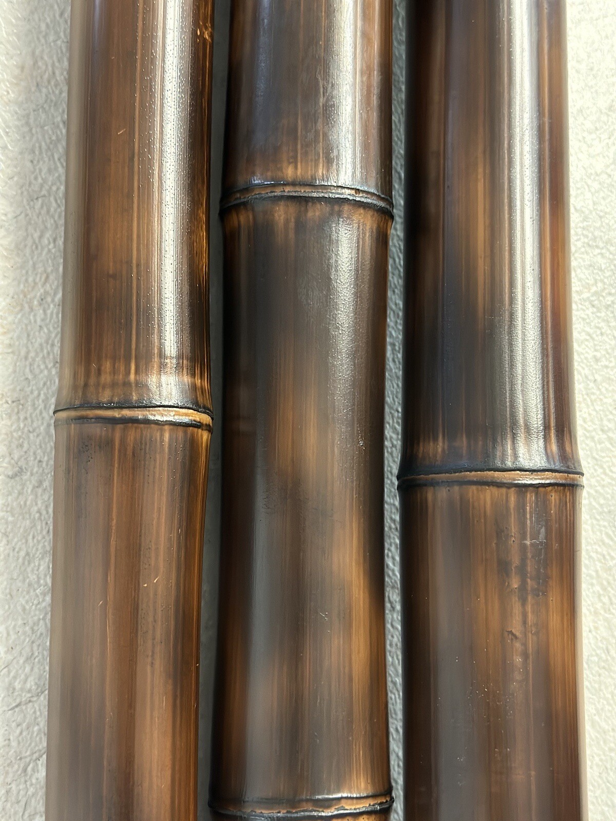Dark Flame Cured bamboo pole 2” Diameter 1 ft to 8 ft You choose length