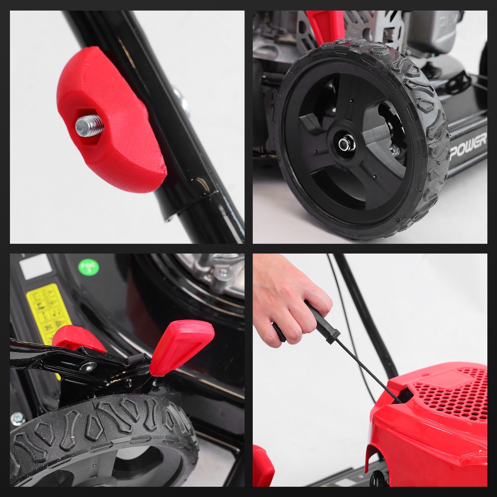 PowerSmart 18″ Gas Push Lawn Mower, 144cc, 2-in-1 Mulching & Side Discharge, New