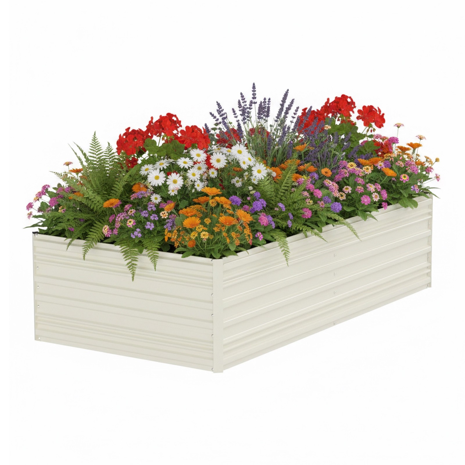 WORKPRO 7.5x4x2ft Rust-Resistant Galvanized Raised Garden Bed for Vegetable