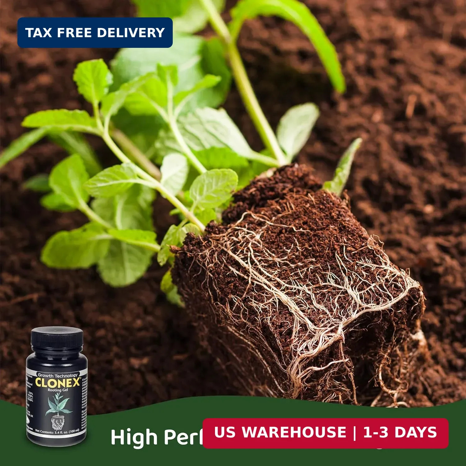 Clonex Rooting Gel – High-Performance Rooting Compound for Plant Cuttings, Conta