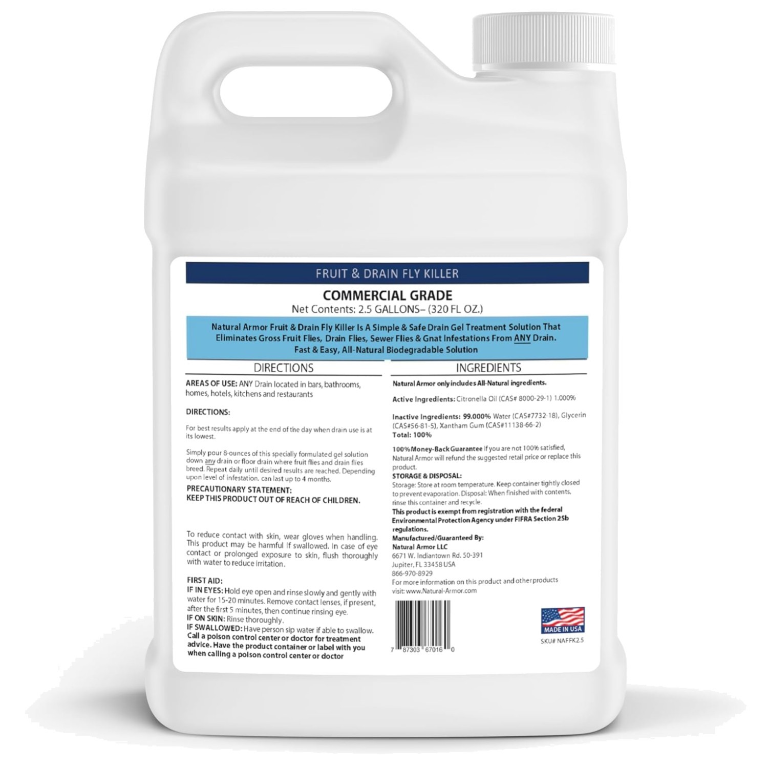 Eliminate Fruit & Drain Flies – 128oz Gel Treatment