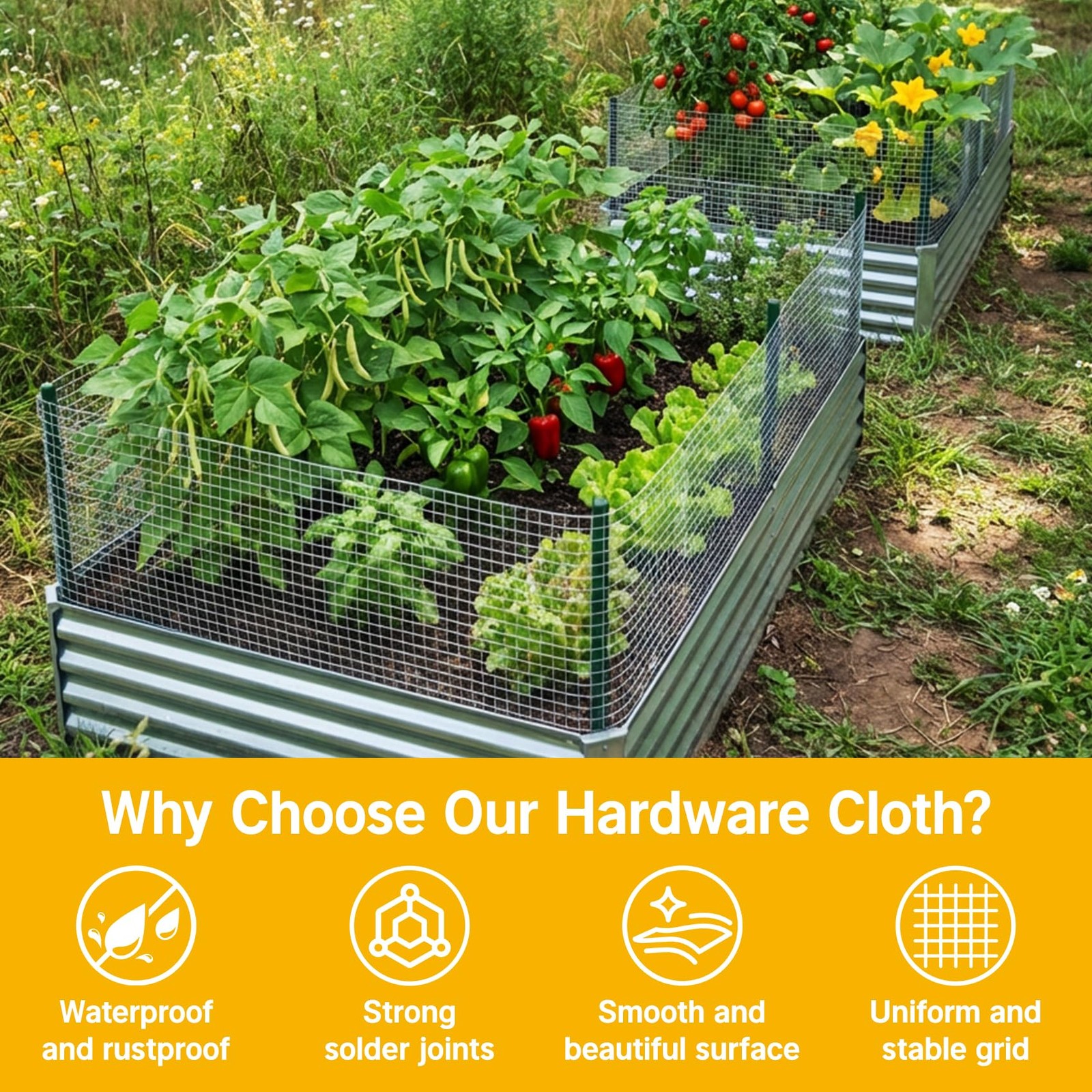 16in x 10ft Hardware Cloth – 1/2 Inch 19 Gauge Chicken Wire, Hot-Dip Galvaniz…