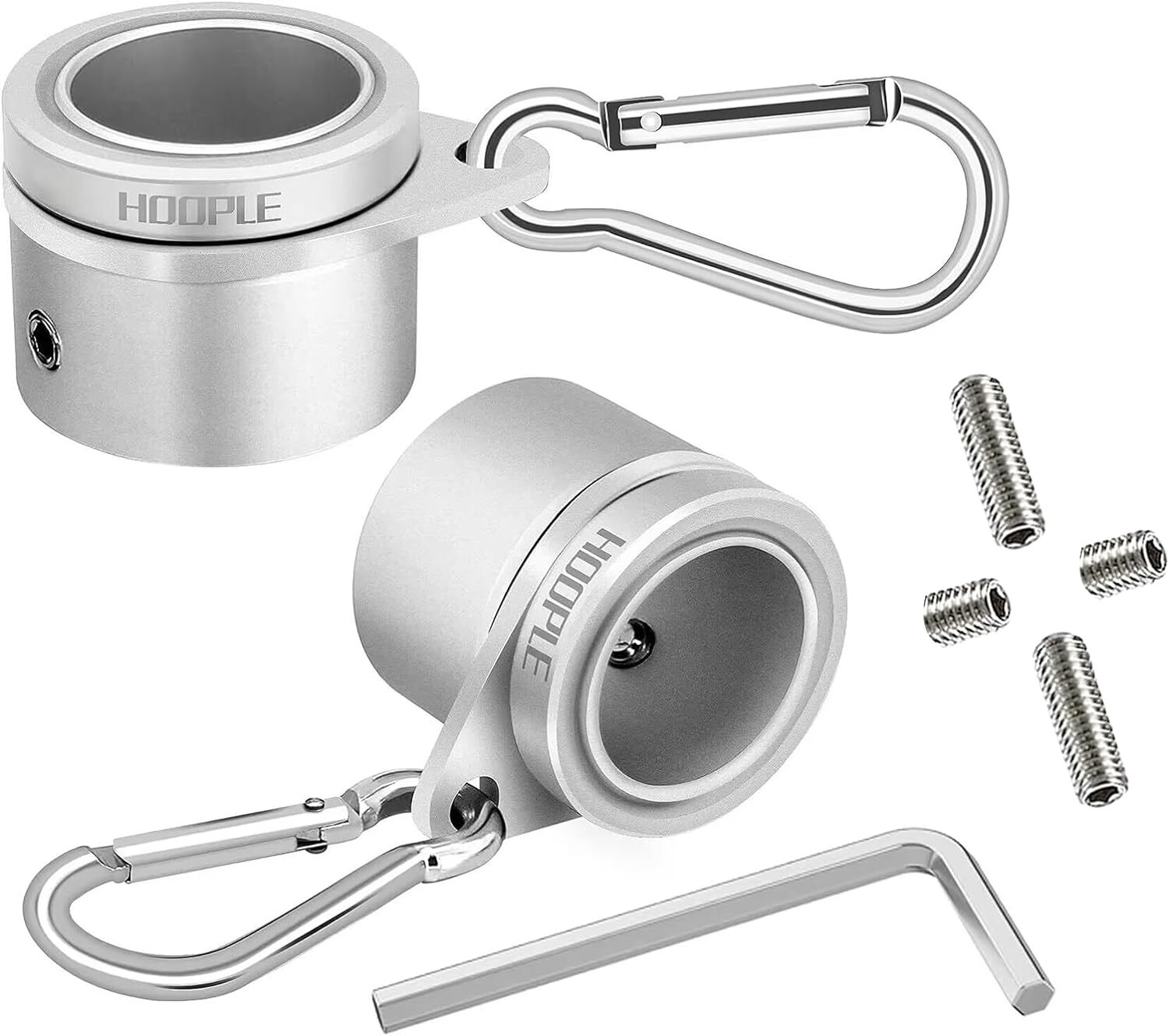 2pcs Flag Pole Ring Aluminum Alloy for 0.75-1 in Pole 360° Rotating Tangle Free
