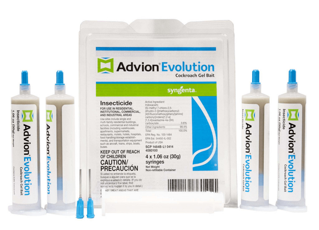 Advion Evolution Cockroach Gel Bait – 4 Tubes & 1 Plunger and 2 Tips