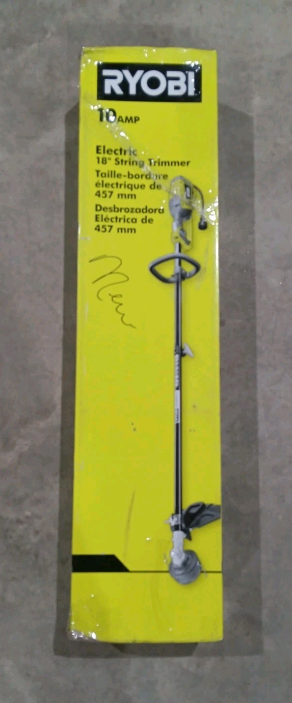 RYOBI 18″in 10 Amp Attachment Capable Electric String Trimmer – New Open Box