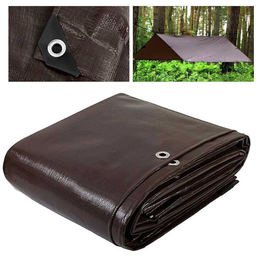 Heavy Duty Poly Tarp 5/10/12/16/20 Mil Waterproof Tarpaulin Cover w/ Grommets