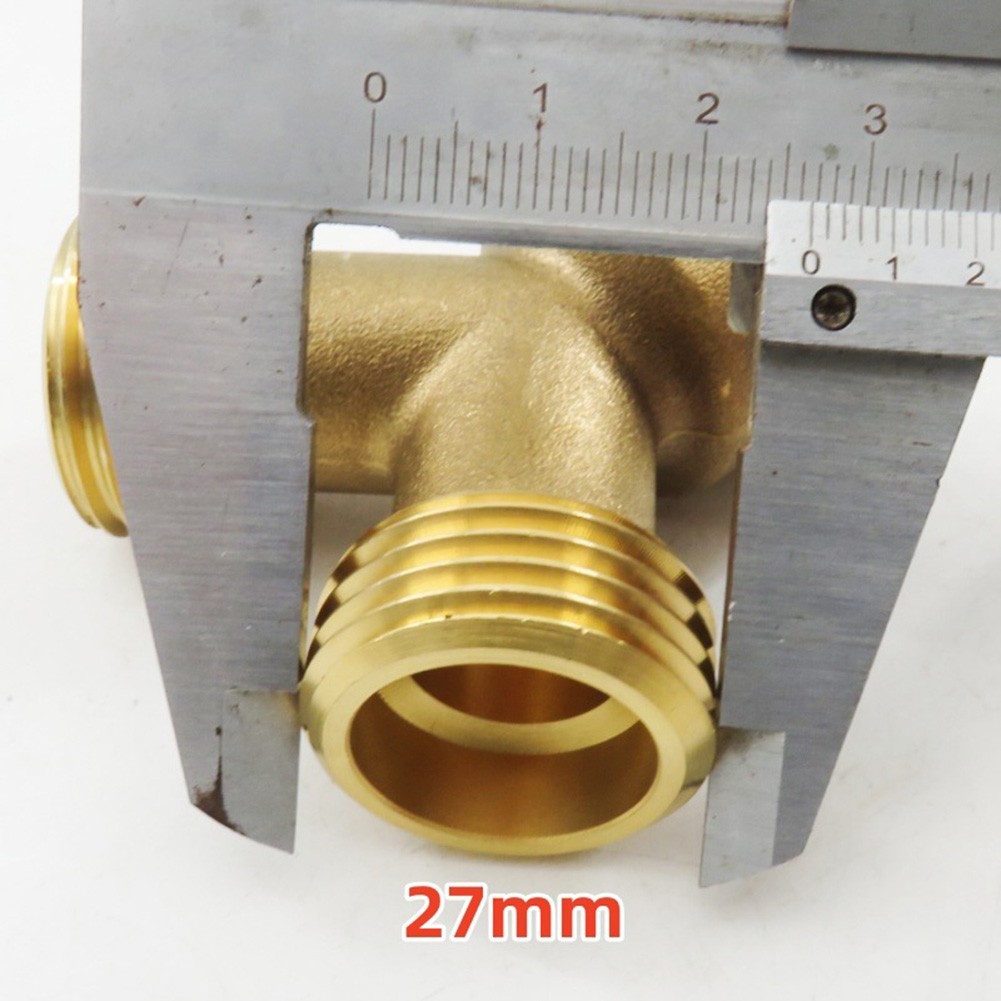 Brass Y Hose Connector 3/4 Dual Outlet for Garden Faucet Water Splitting