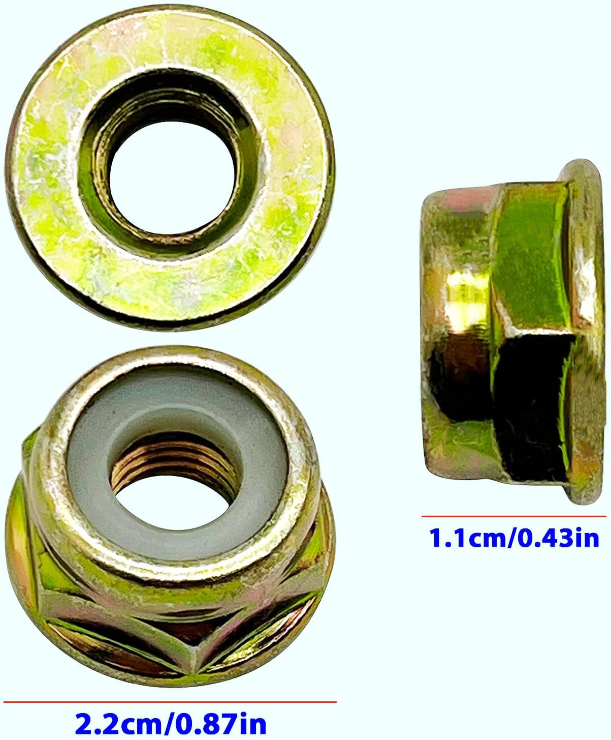 Universal Left Hand Thread Blade Nut M10 X 1.25 Replacement for String Trimmer B