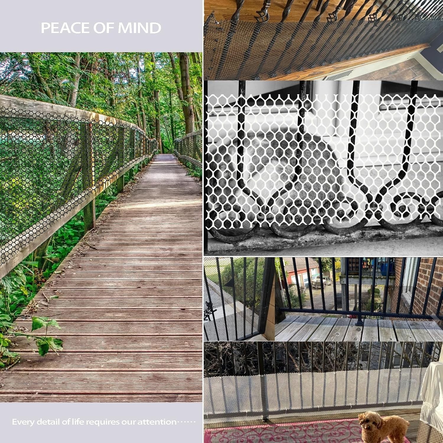 Easy-Install 7.87in x 5.91ft Plastic Chicken Wire for Gardens and Pet Protectors