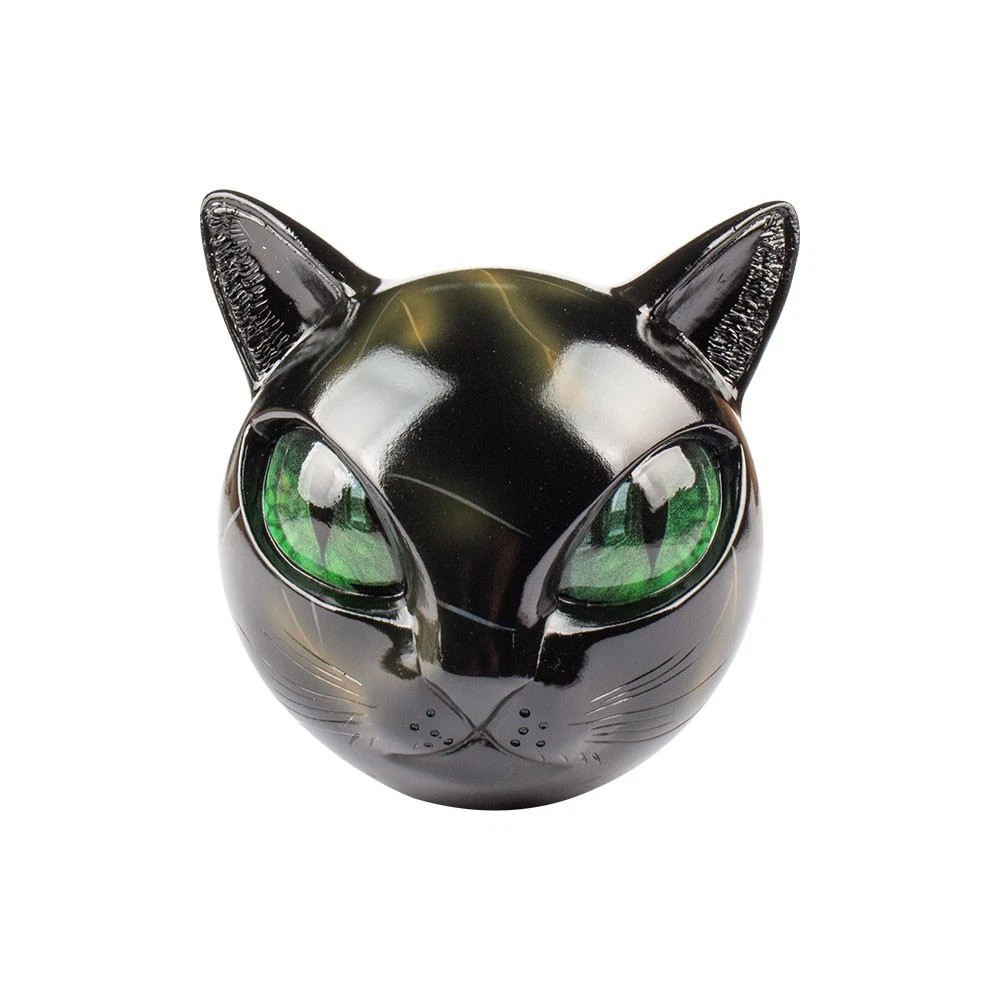 2 Pack Black Cat Sculpture Resin Cat Figurine Home Office Decor