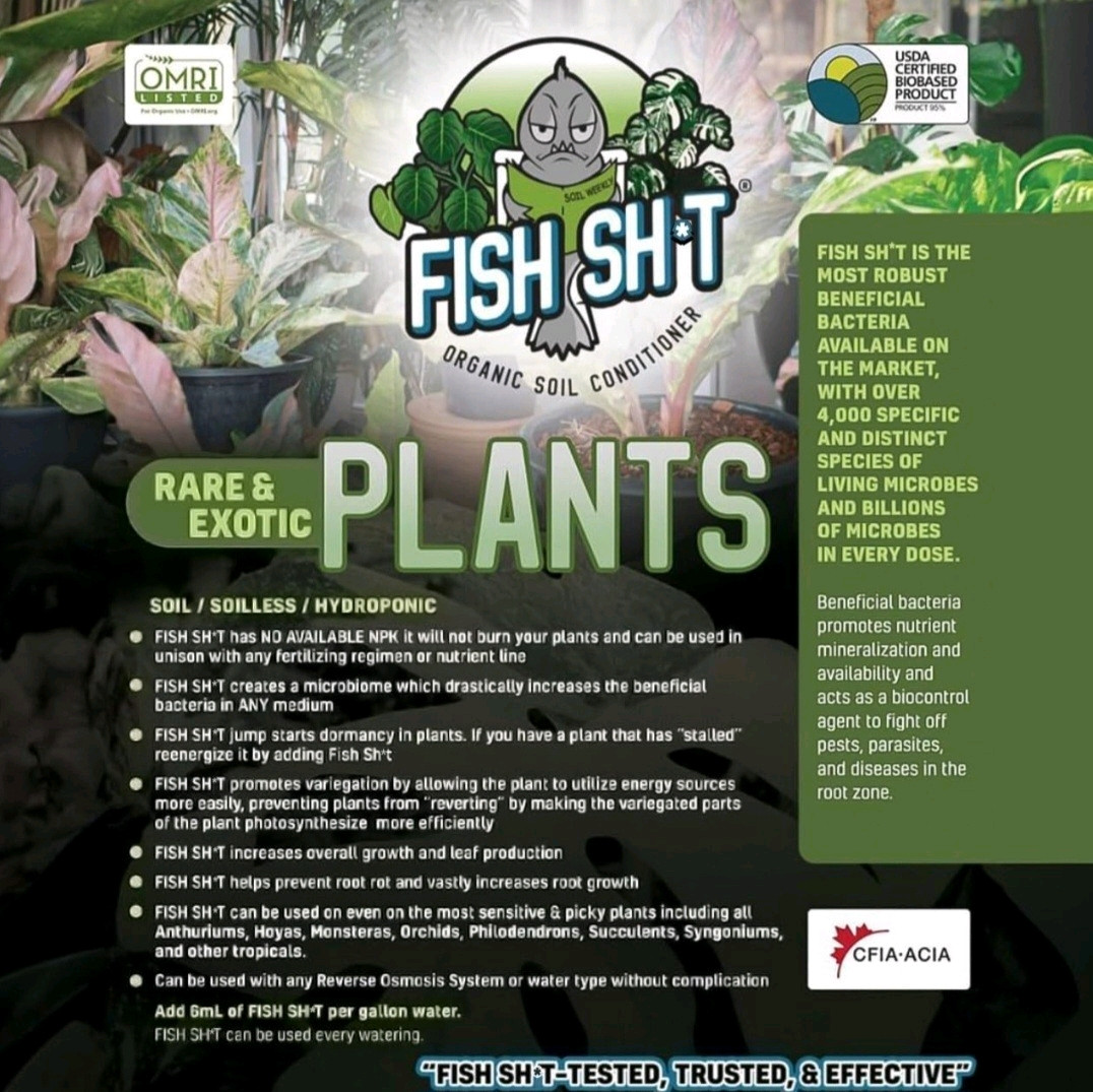 Fish Sh!t Organic Soil Conditioner Beneficial Bacteria New Unopened Jug! 5 L
