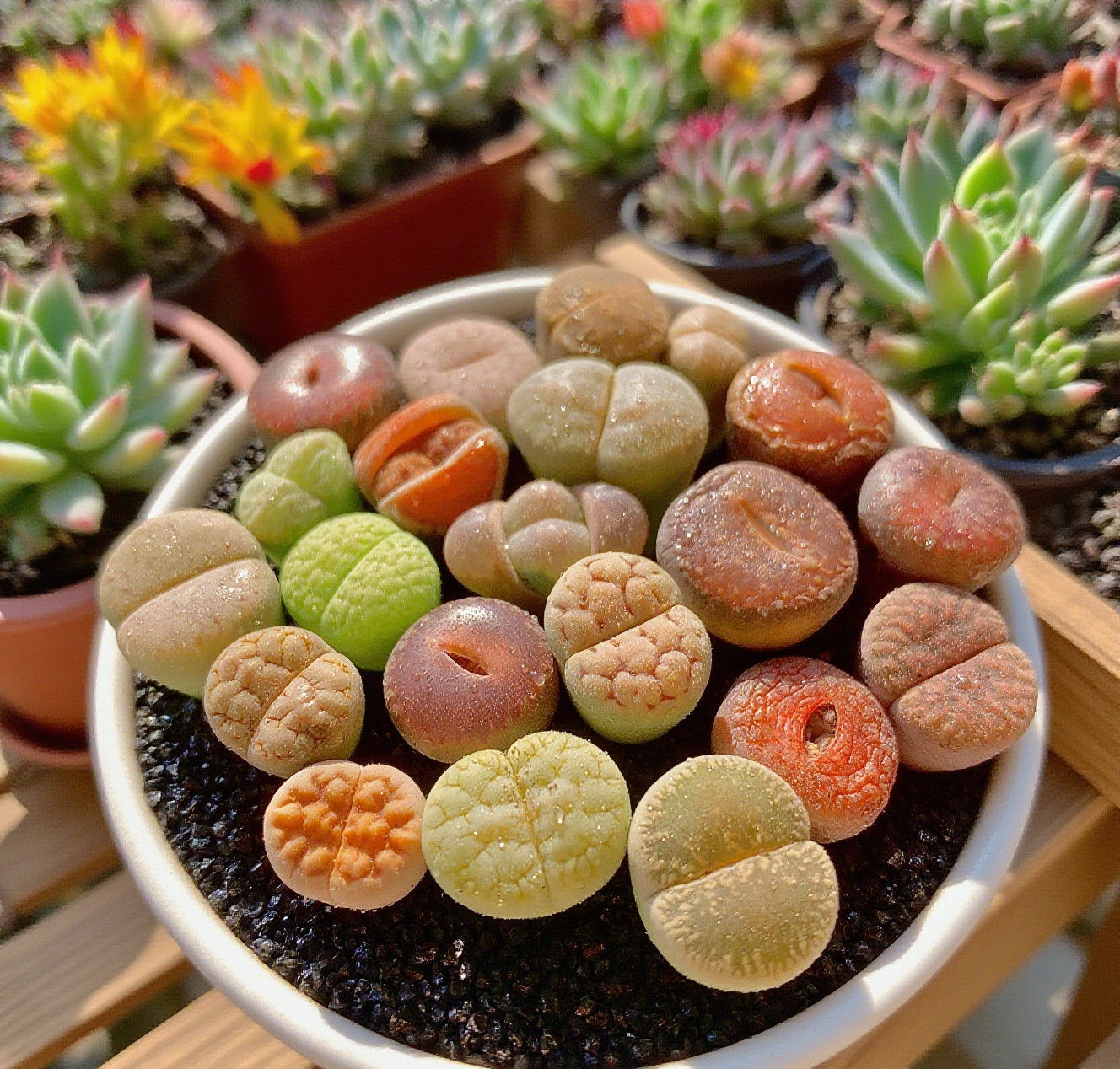 Random DIY Mix Boutique Large Lithops Rare Live Succulents Plants, Bare Root