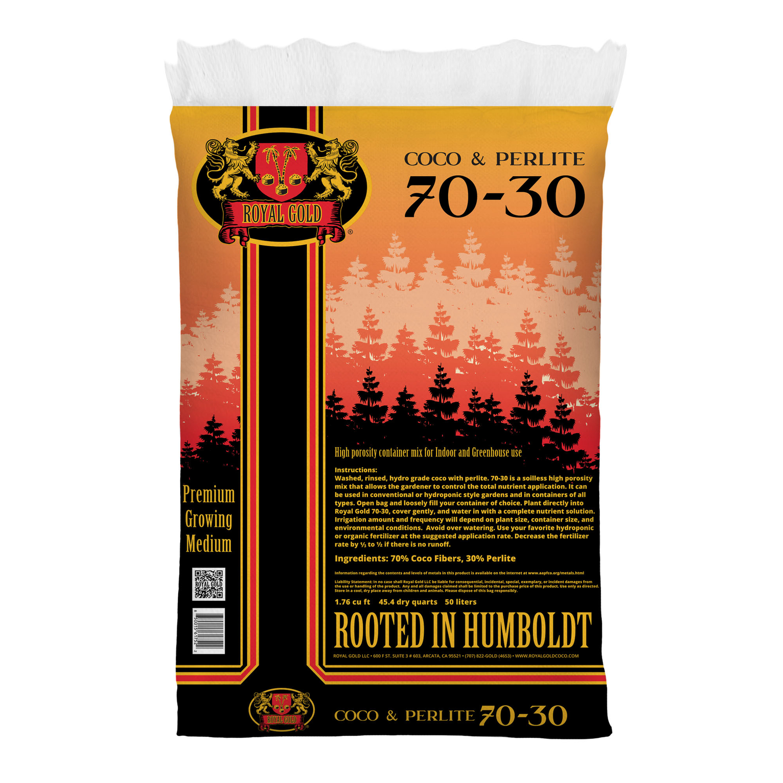 Royal Gold Coco & Perlite 70-30 Premium Soilless Growing Medium, 1.76 Cu Ft