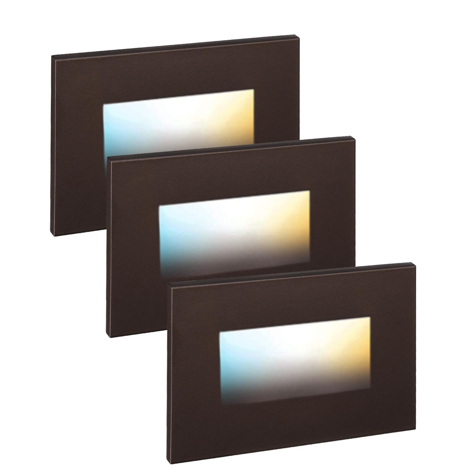 3-Pack 5CCT 120V LED Stair Lights Indoor Outdoor, 150LM 5%-100% Dimmable