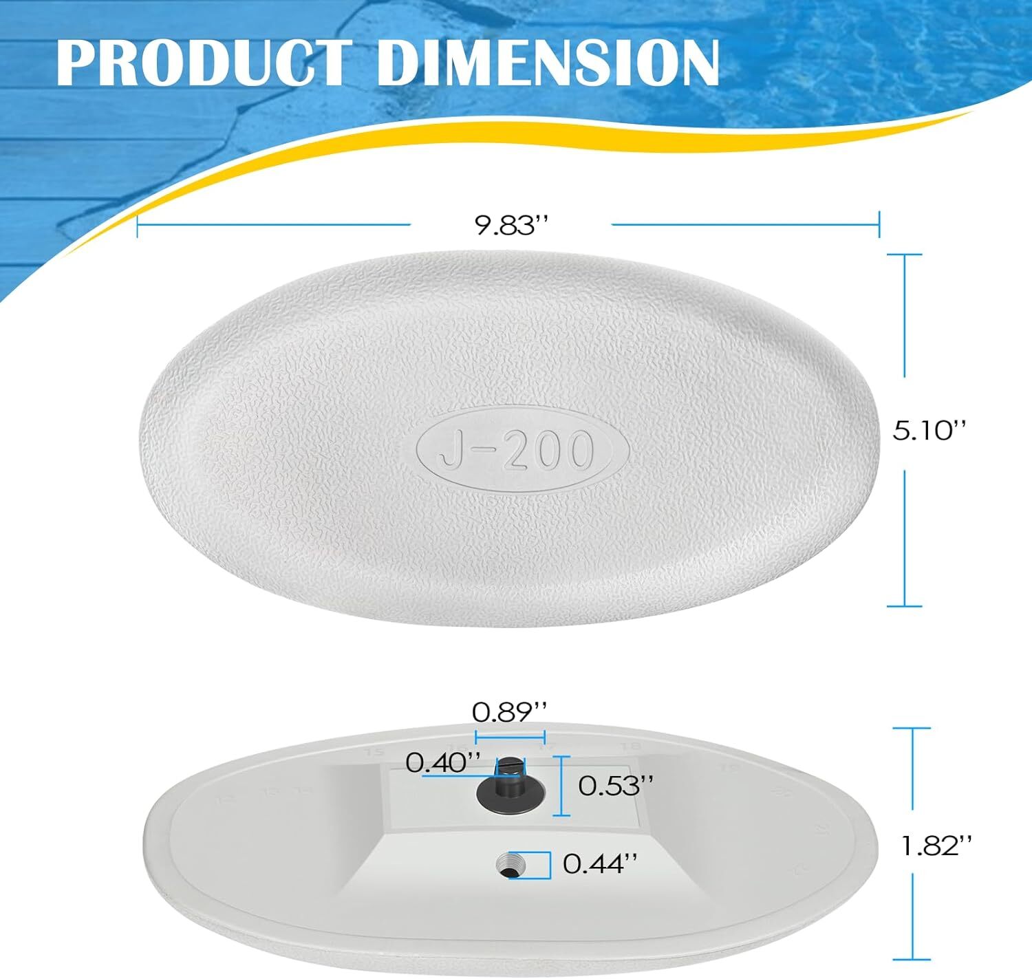 2472-828 6455-457 Spa Pillow For Jacuzzi J-200 Series 2008+ Hot Tub