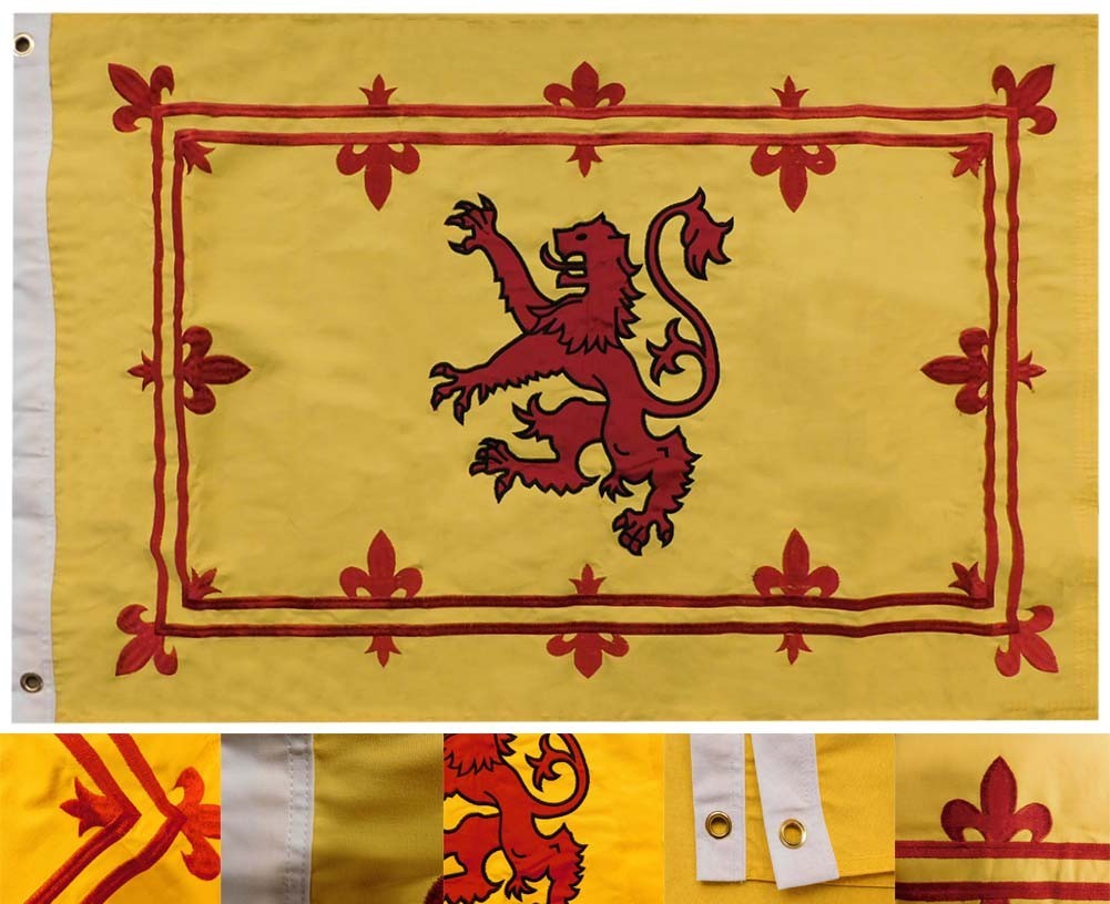 HEAVY COTTON 2 FEET X 3 FEET SCOTLAND LION RAMPANT FLAG – ROYAL FLAG OF SCOTLAND