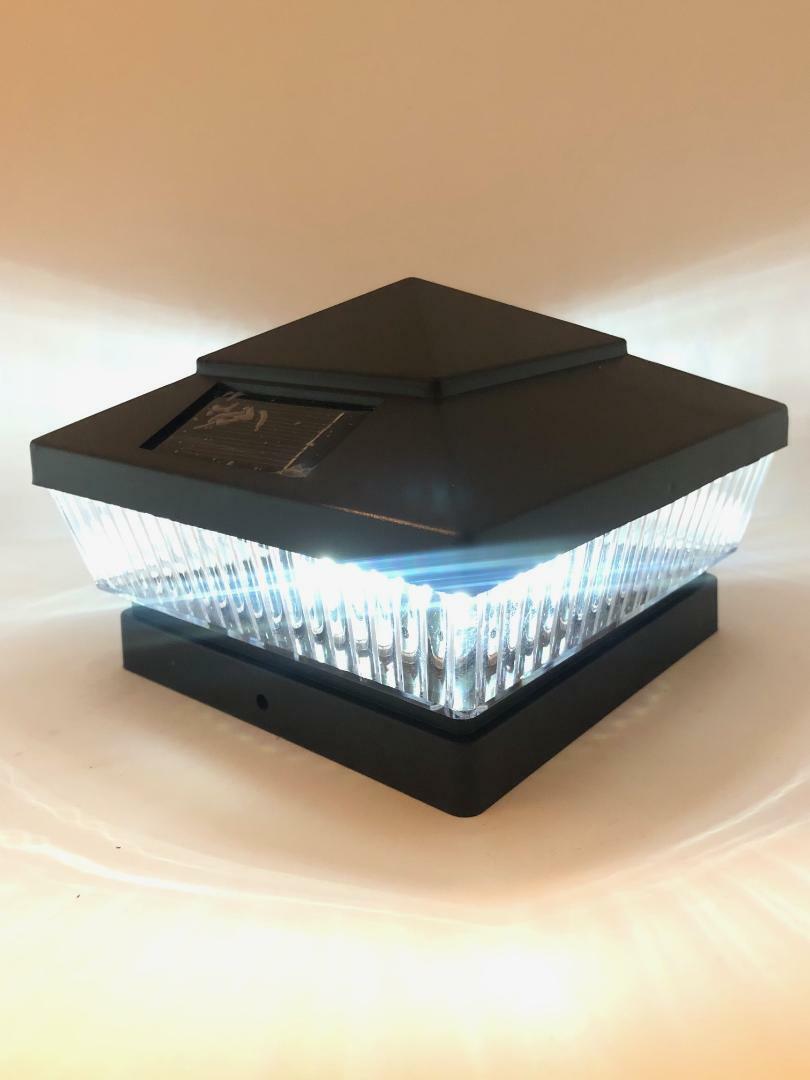 1-Pack Black / White / Copper 4″ 5″ 6″ Solar Post Deck Cap Fence LED Light Vinyl