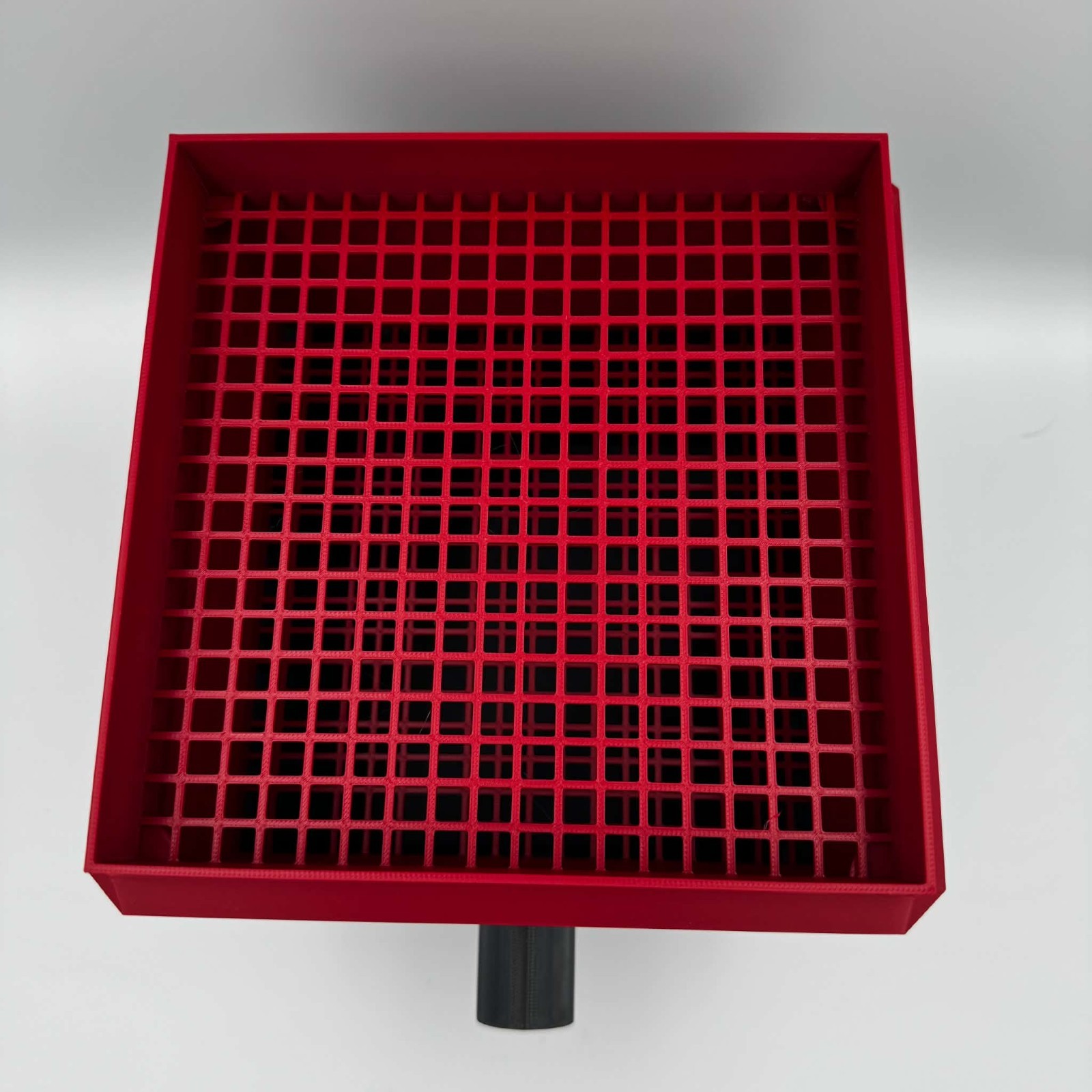 Red/Black Pond Filter Box Dual Filtration w/ Media Tray Waterfall Outlet