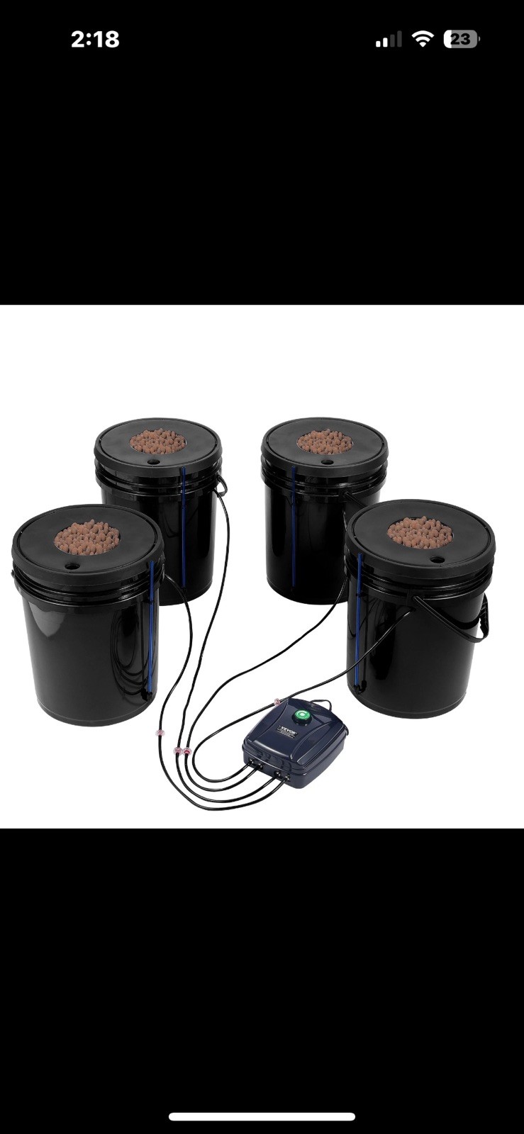 Hydroponics Deep Water Culture DWC Hydroponic System 5 Gallon 4 Buckets