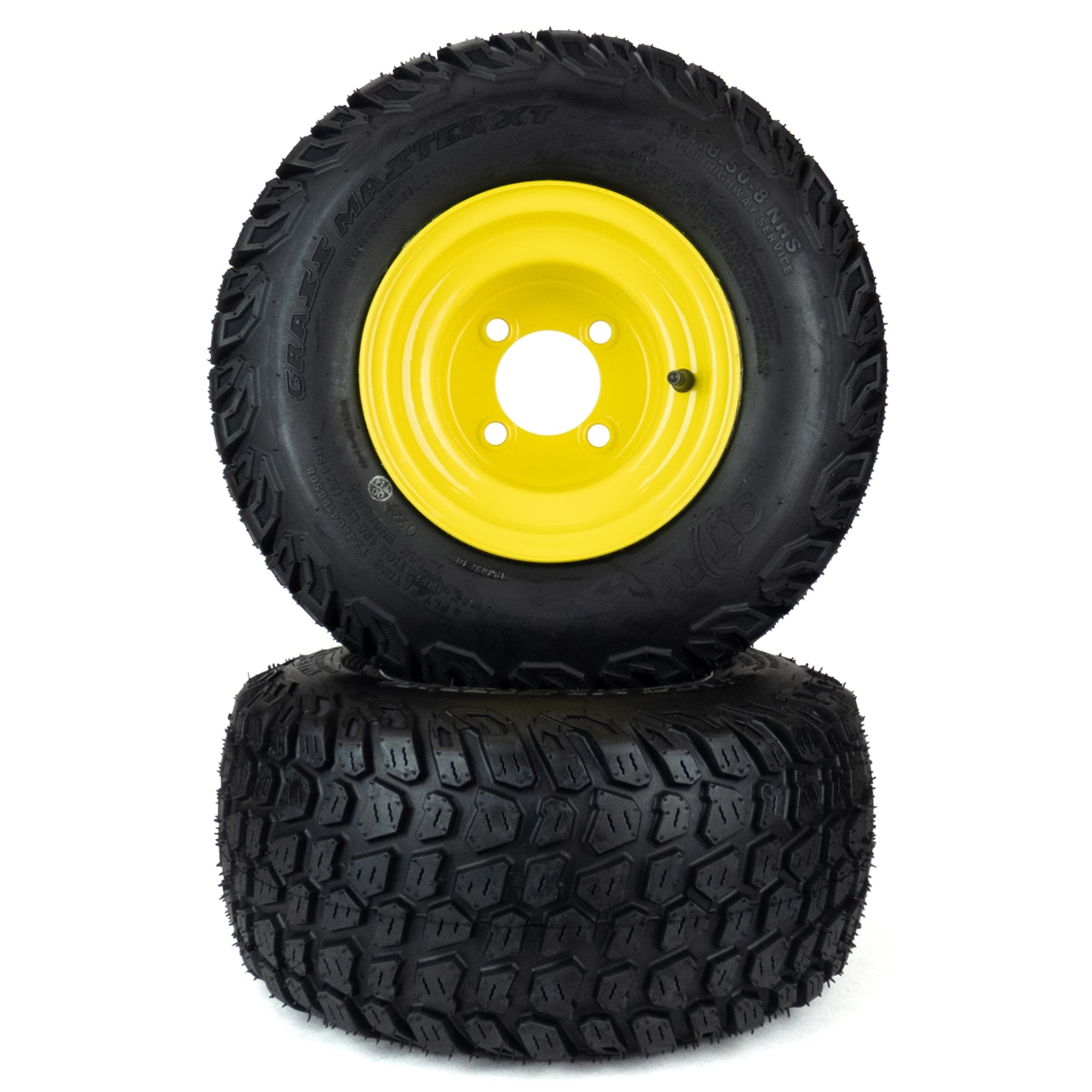 (2) Grassmaster XT Tire Assemblies 18×8.50-8 Fits John Deere ZTrak M160634