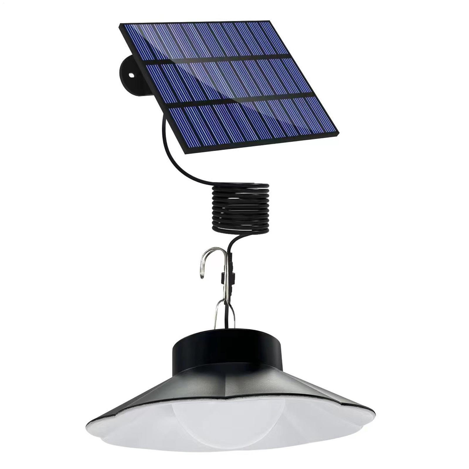 Solar Pendant Light Outdoor Indoor Dusk to Dawn Garden Barn Gazebo Shed Lamp