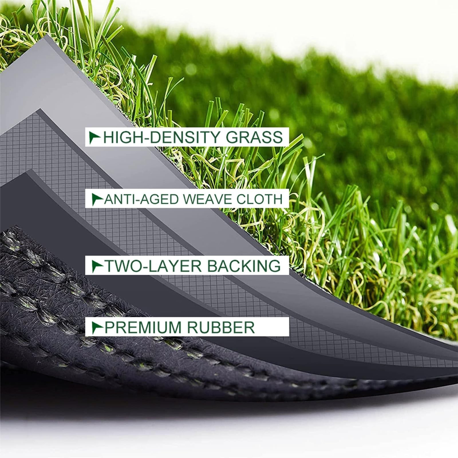 NINXANG Artificial Grass Astroturf Rug 6FTx10FT(60 Square FT) Fake Grass Pet