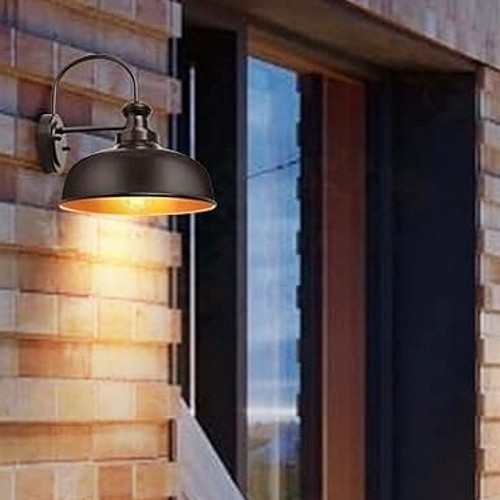 Outdoor Farmhouse Gooseneck Wide Curved Wall Sconce Barn Light Oil Rubbed Bronze