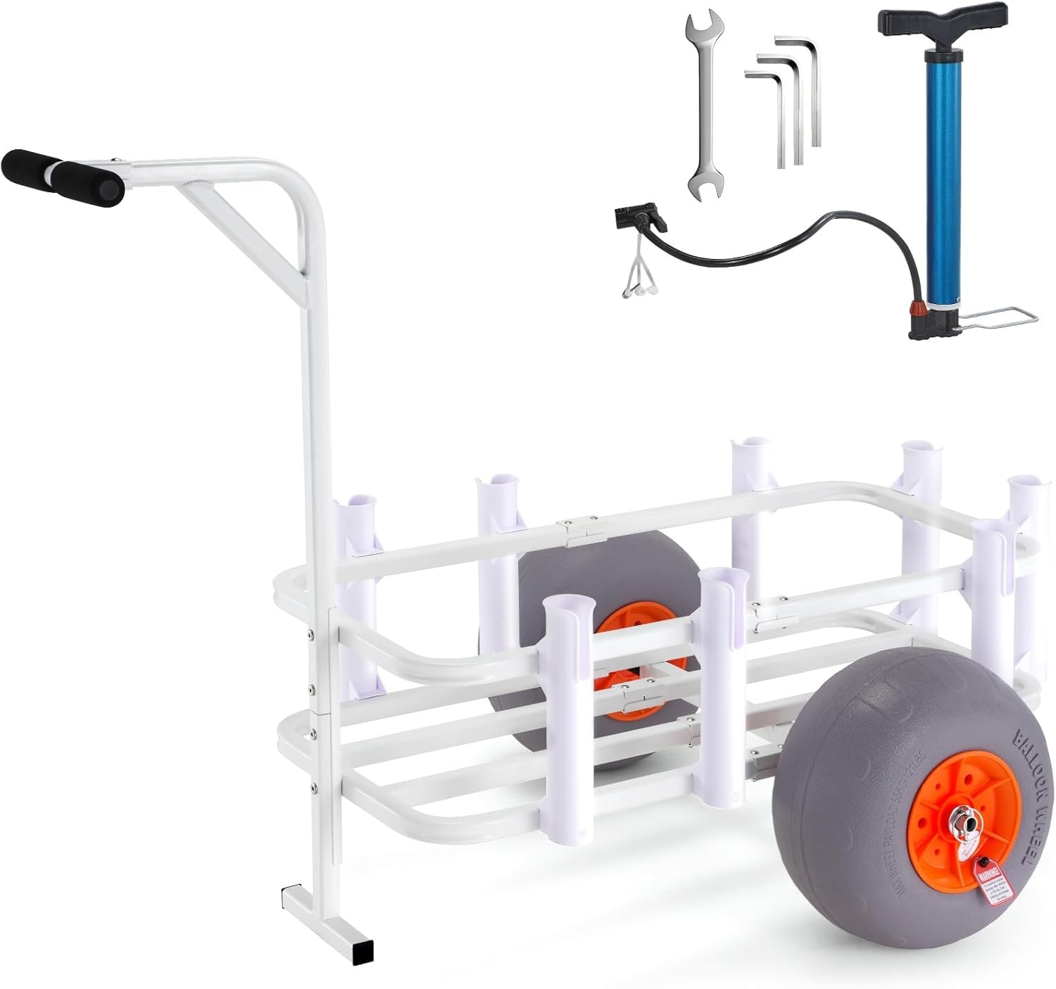 VEVOR Fishing Cart 300lb Balloon Wheels Beach